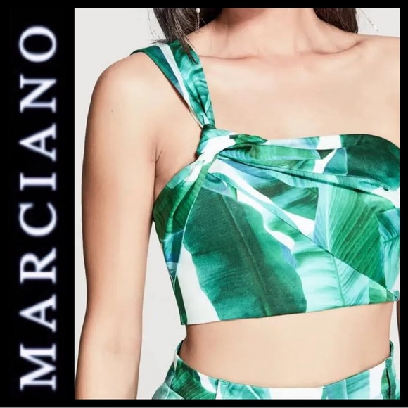 NWT Marciano Tahitian Palm Crop Top - Picture 4 of 11
